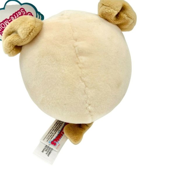 Squeezamals Dan the Dog Brown Puppy Plush Pink Cheeks 4" Stuffed Animal - Picture 8 of 9